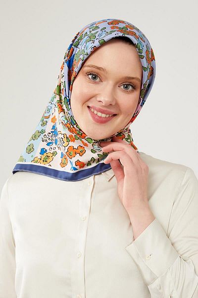 Levidor Μπλε Μανιόλα Trend Twill Φουλάρι