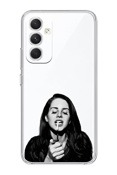 Samsung Galaxy A35 Compatible Transparent Phone Case with Lana Del Rey Pattern