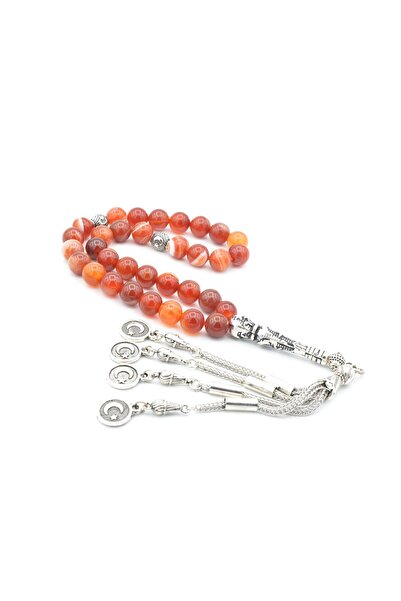 Murty99 Mărgele de rugăciune din agat roșu natural de Madagascar de prima calitate