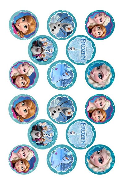 hediyehobihersey Frozen Elsa Kurabiye Baskısı Şekerli Kağıda Baskı Yenilebili...