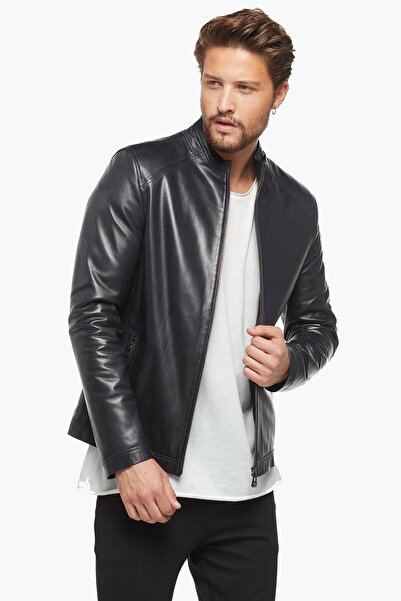 Deriza Armond Lacivert Deri Mont