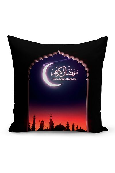 Bertille Home Husă de pernă cu imprimare digitală pe două fețe din seria Ramadan (Husă de pernă Ramadan)