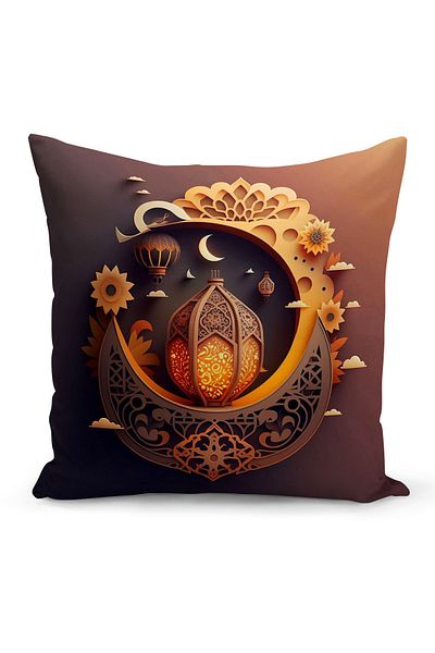 Bertille Home Серия Ramadan Двустранна калъфка за възглавница с дигитален печат (калъфка за възглавница Ramadan)