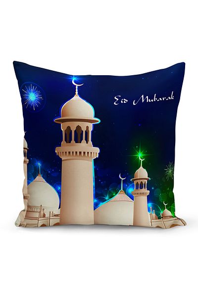 Bertille Home Husă de pernă cu imprimare digitală pe două fețe din seria Ramadan (Husă de pernă Ramadan)