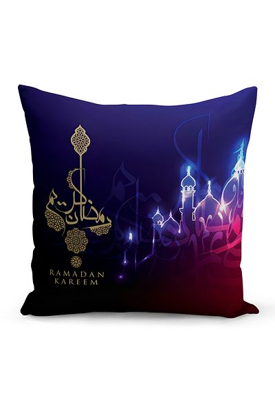 Bertille Home Husă de pernă cu imprimare digitală pe două fețe din seria Ramadan (Husă de pernă Ramadan)