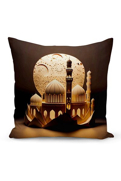 Bertille Home Серия Ramadan Двустранна калъфка за възглавница с дигитален печат (калъфка за възглавница Ramadan)