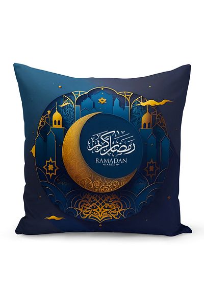 Bertille Home Husă de pernă cu imprimare digitală pe două fețe din seria Ramadan (Husă de pernă Ramadan)