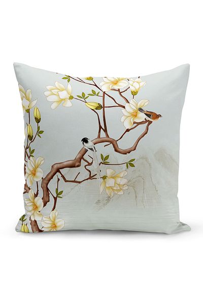 Bertille Home Κάλυμμα μαξιλαριού ριχτάρι σειράς Classic με ψηφιακή εκτύπωση διπλής όψης