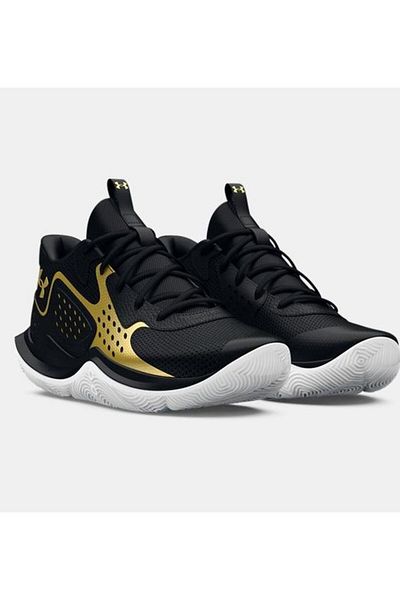 Under Armour Men's Logo Detailed Lightweight Stretchable Lace-up Black1 Basketball Shoes3026634-001