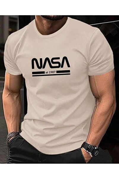 Machetta Унісекс футболка з коротким рукавом і принтом NASA, 100% бавовна