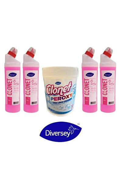 Diversey 5'li Temizlik Paketi 4 Adet Extra Banyo Temizleyici + 1 Adet Beyazla...