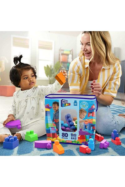 FISHER PRICE Mega Bloks 80's Block Bags Blue Cyp72-dch63