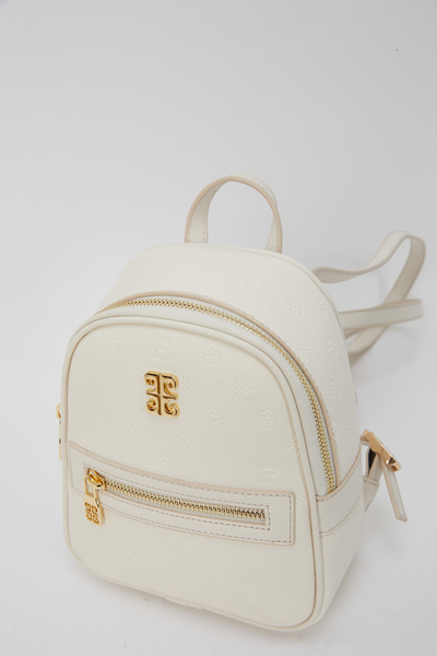 Pierre Cardin Ecru Floater Women's Backpack 05Po24Y1831
