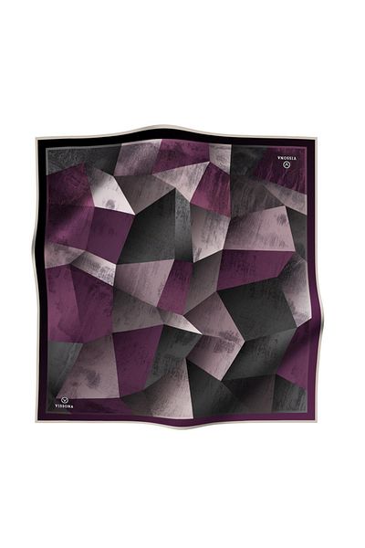 Vissona Μεταξωτό κασκόλ Tivil Plum Dgn50936-28-20