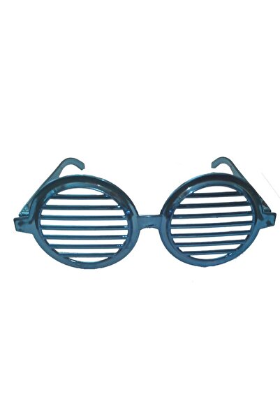 partidolu نظارة حفلات بلاستيك بدون زجاج على شكل لينون لون ازرق عدد 1 قطعة