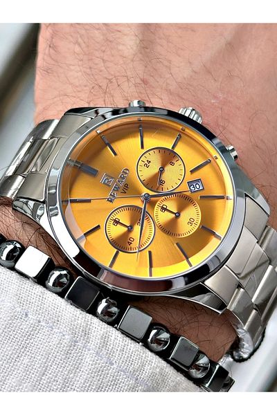 Reward Men's Silver Colored Steel Cord Wrist Watch and Bracelet Gift