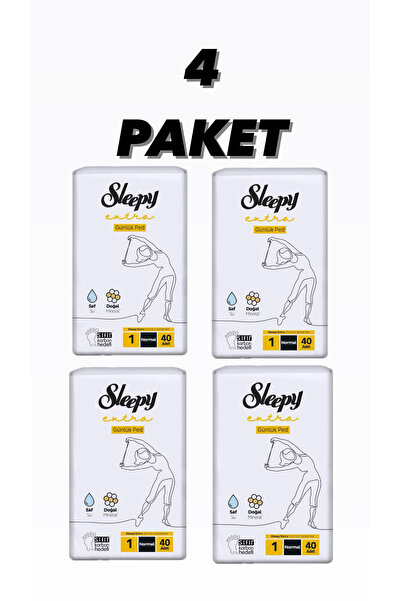 Sleepy Extra Ultra İnce Günlük Ped 1 Normal 40 Adet 4 PAKET