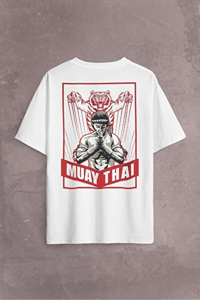 Khione Unisex Muay Thai dizajn, leđa i prednja strana Štampano Oversize kroj ...