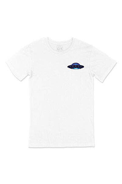 Cix White T-Shirt with UFO Pocket Logo Design