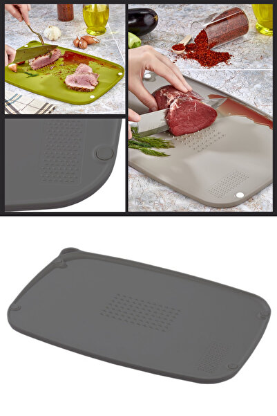 Flosoft Çift Taraflı Kaymaz Kendinden Rendeli Kesim Panosu, Asılabilir Geniş Kesme Tahtası 25x37 cm