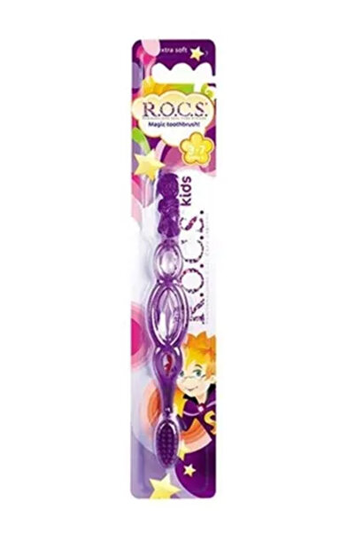 Rocs Kids Toothbrush for Children 3-7 Years Purple