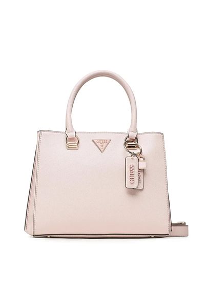Guess Women's Zippered Strap Logo Detailed Pink Shoulder Bag HWZG78 79060-LTR