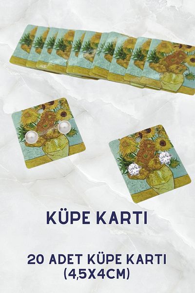 Netsan Etiket Earring Card 4.5 x 4 cm Model:8
