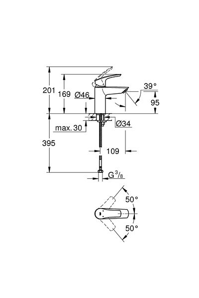 Grohe Eurosmart Single Control Sink Faucet 
 S - Size - 32467003