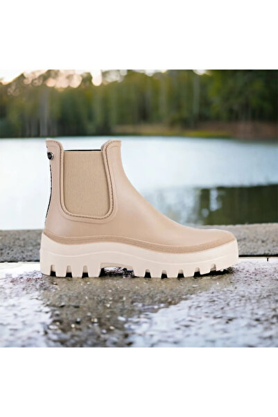 IGOR W10279 SOUL Bej&Siyah Kadın Yağmur Botu BEJ