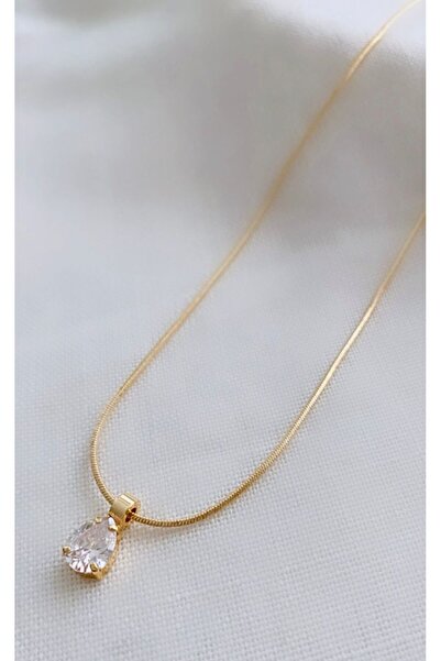 VNS Accessories Vip سلسلة نموذج قطرة حجر واحد قلادة