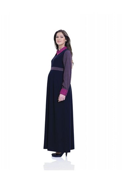 Desen Hamile Giyim Long Shirt Collar Maternity Dress