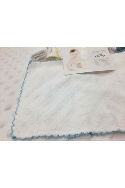 BERKAY Atakan Baby Cotton Towel Mouth Wipes for Babies from Sun Tekstil 6 Pieces 16x23 cm