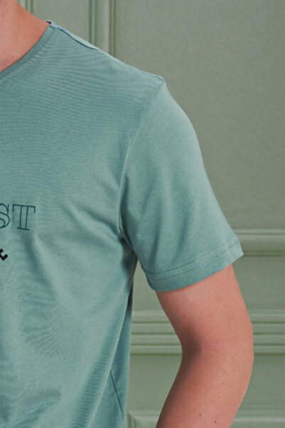 BSM Ανδρικό σετ πιτζάμες καρό βαμβακερό - Crew λαιμόκοψη, κοντό μανίκι, συνδυασμός συζύγου