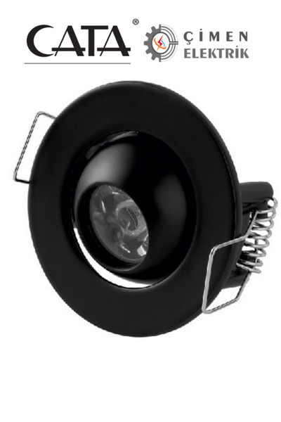 Cata CT 5268 1.5W Siyah Kasa Led Spot 6400K Beyaz Işık