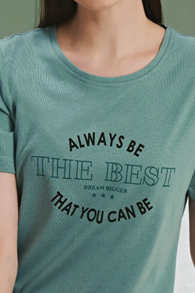 BSM Υψηλής ποιότητας βαμβακερό καρό γυναικείο σετ πιτζάμες - λαιμόκοψη, κοντό μανίκι