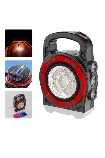 ROZIA Rozıa Solar Kamp Lambası Acil Durum Işığı Şarjlı Led+Cob 20W Taşınabili...