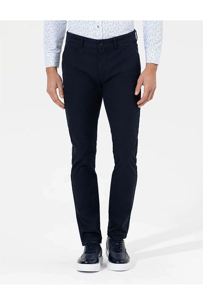 Pierre Cardin Navy Blue Slim Fit Canvas Παντελόνι G021SZ078.000.1588897.VR049