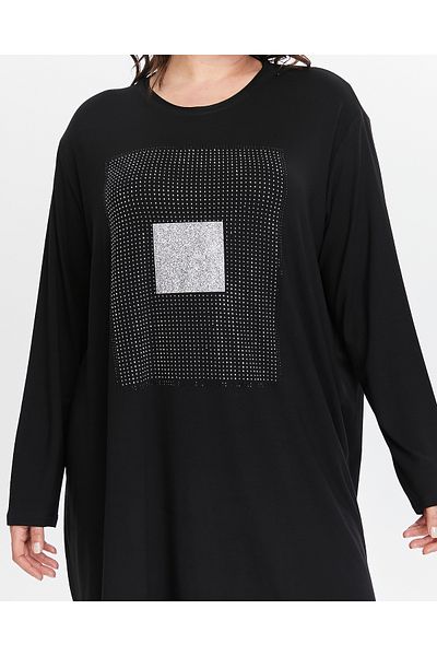 Seçkin Büyük Beden Women's plus size stone detail tunic