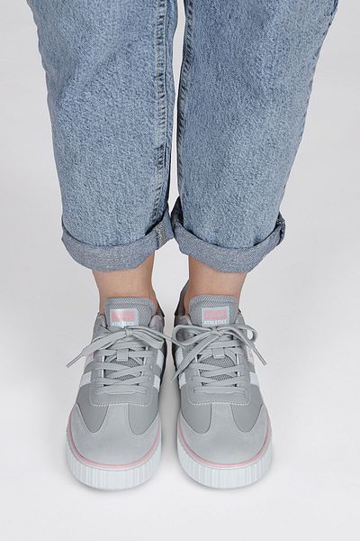 Jump 28146 Gray - Pink Women's Sneaker Casual Sneakers