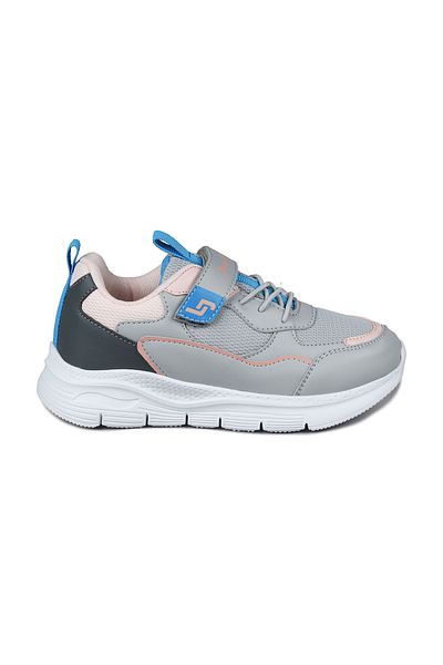 Jump 28122 Velcro Gri deschis - Roz somon Pantofi pentru fete Pantofi sport casual