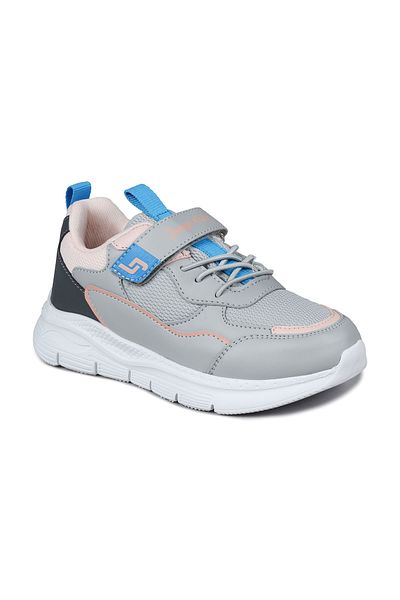 Jump 28122 Velcro Gri deschis - Roz somon Pantofi pentru fete Pantofi sport casual