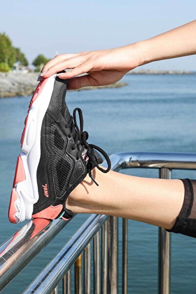 Jump 24711 Siyah - Mint Yeşili Kadın Sneaker Günlük Spor Ayakkabı