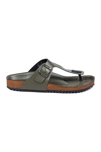 Jump 50017 Single Buckle Khaki Men's Flip Flops