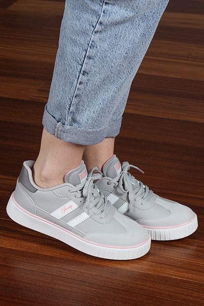 Jump 28146 Gray - Pink Women's Sneaker Casual Sneakers