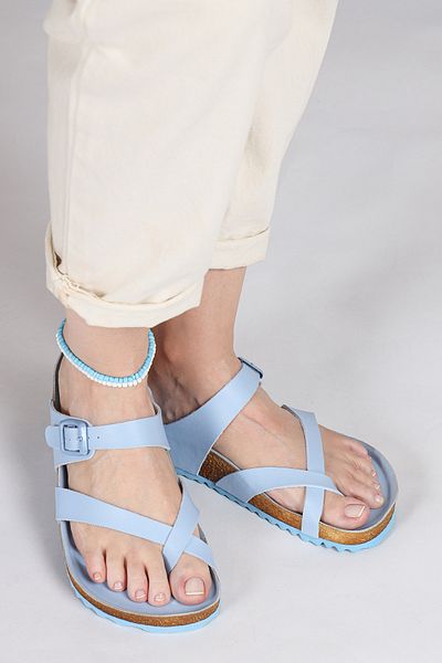 Jump 50008 Single Buckle Baby Blue Women's Flip Flops