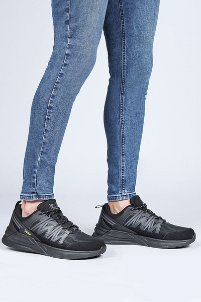 Jump 28595 Negru - Verde Neon Pantofi de alergare pentru mers pe jos pentru bărbați