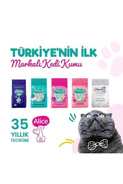 Alice Aktif Karbonlu Super Premium Topaklaşan Kedi Kumu 2x10 Lt (20 Litre)