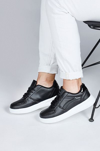 Jump 28063 Schwarz - Weiße Damen-Sneaker, lässige Sneakers