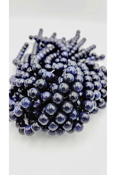 Yüksel Boncuk Σειρά από φυσική πέτρα 10 mm Star (Navy Blue).