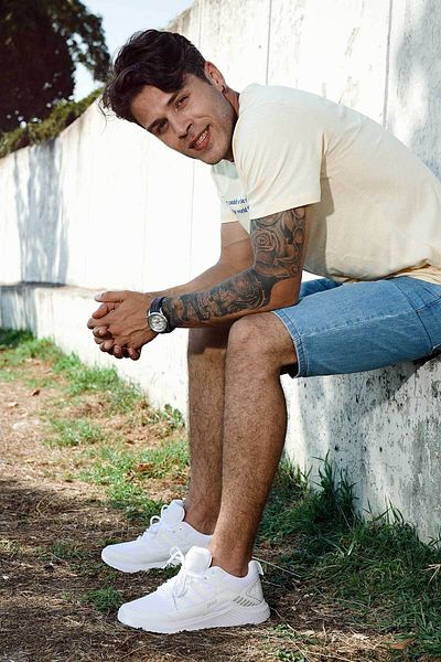 Jump 24865 White - Silver Color Men's Sneaker Casual Sneakers